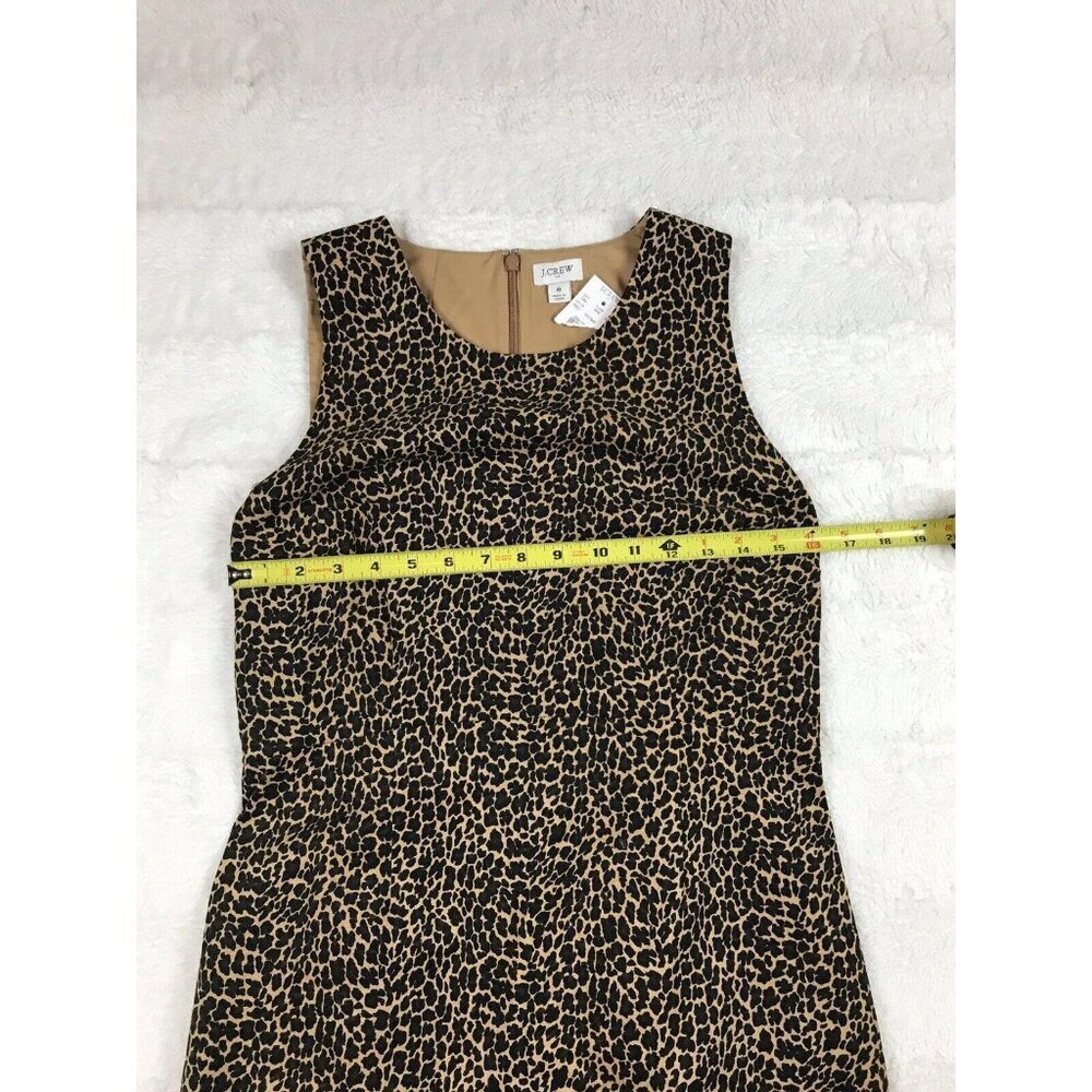 NEW J. Crew Womens Shift Dress Size 8 Cheetah Print Sleeveless NWT - Picture 4 of 6